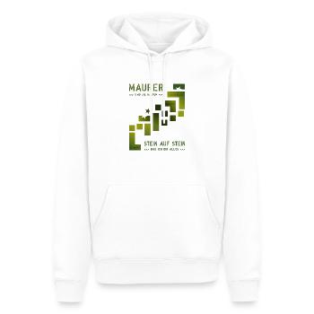 Maurer Hochbau Steinmetz - Männer Premium Bio Hoodie - Weiß - Vorne - Nico (187cm)