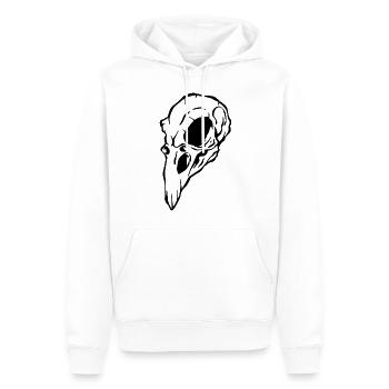 Crow skull Halloween - Sweat à capuche Premium bio Homme - blanc - Devant - Nico (187cm)