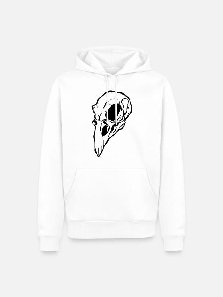 Crow skull Halloween - Men’s Premium Organic Hoodie - white