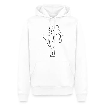 Women's Kickboxing Men's Kickboxer Boxing Kickboxing - Men’s Premium Organic Hoodie - white - Front - Nico (187cm)