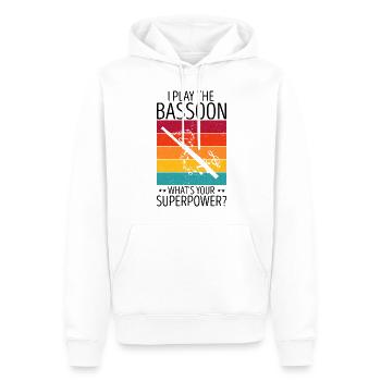 Basson Orchesta design pour bassonistes - Sweat à capuche Premium bio Homme - blanc - Devant - Nico (187cm)