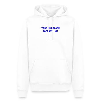 Confidential Vibes Only - Men’s Premium Organic Hoodie - white - Front - Nico (187cm)