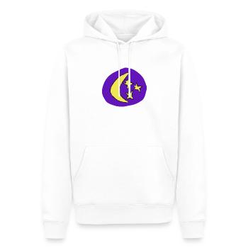 Mond & Sterne einzigartige Designs - Männer Premium Bio Hoodie - Weiß - Vorne - Nico (187cm)