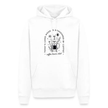Citations café humoristique barista humour - Sweat à capuche Premium bio Homme - blanc - Devant - Nico (187cm)