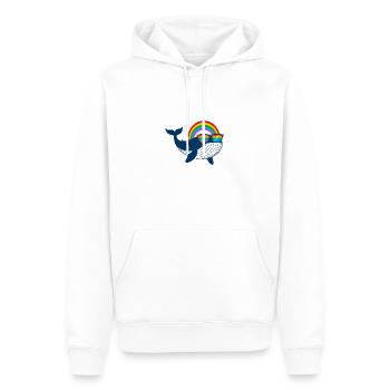 wal, walfisch, LGTB,Regenbogen,Sonnenbrille - Männer Premium Bio Hoodie - Weiß - Vorne - Nico (187cm)