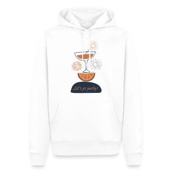 Allons faire la fête - Sweat à capuche Premium bio Homme - blanc - Devant - Nico (187cm)