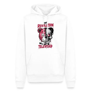 The Revolution Will Not Be Televised - Men’s Premium Organic Hoodie - white - Front - Nico (187cm)