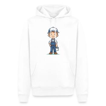 Painters, varnishers or decorators - Men’s Premium Organic Hoodie - white - Front - Nico (187cm)