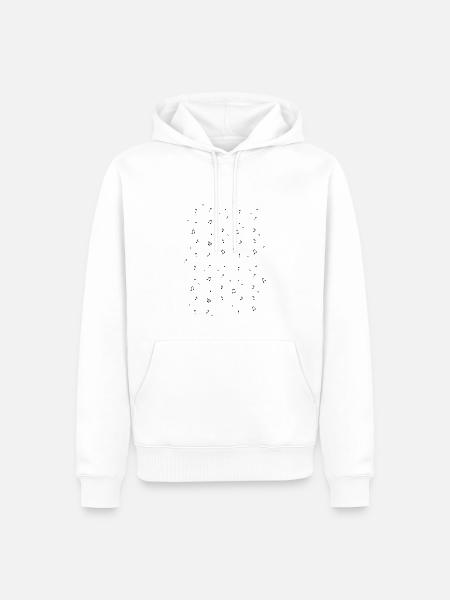 Dancing Music Notes - Men’s Premium Organic Hoodie - white