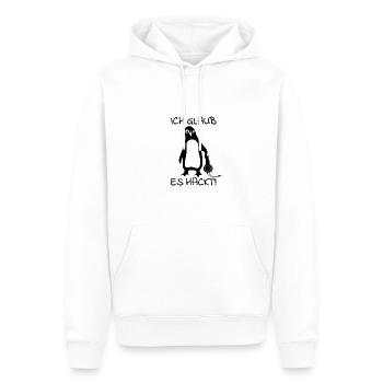 Pinguin Sudo - Männer Premium Bio Hoodie - Weiß - Vorne - Nico (187cm)