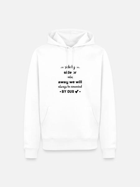 Beste Freunde Spruch - Männer Premium Bio Hoodie - Weiß
