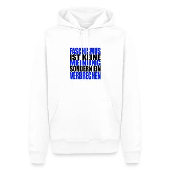 AfD stoppen gegen rechts Demokratie Vielfalt links - Männer Premium Bio Hoodie - Weiß - Vorne - Nico (187cm)