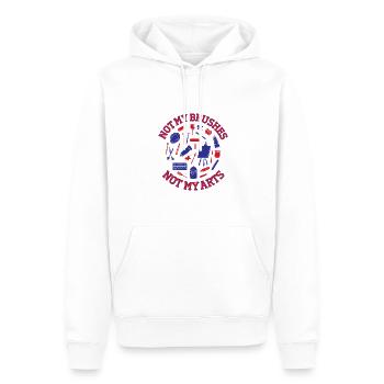 Artist Painter Graphic Not My Brushes Not My Arts - Men’s Premium Organic Hoodie - white - Front - Nico (187cm)
