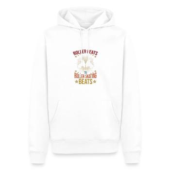 Patineur à roulettes Party Roller Skating Beats idée cadeau - Sweat à capuche Premium bio Homme - blanc - Devant - Nico (187cm)