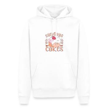 Cake Baker Sundays Are For Cakes Gift - Men’s Premium Organic Hoodie - white - Front - Nico (187cm)