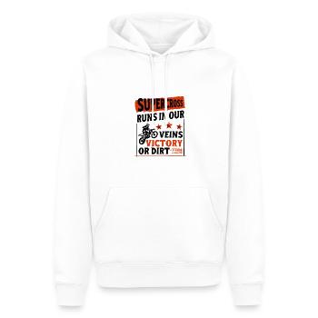 Dirtbike Rider Runs In Our Veins MX Motocross - Men’s Premium Organic Hoodie - white - Front - Nico (187cm)
