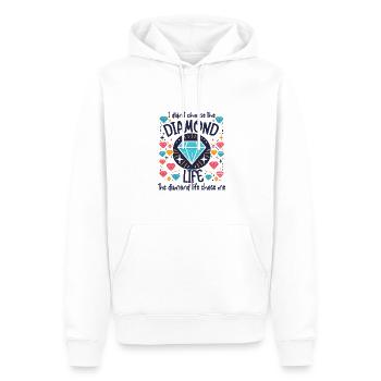 Diamond Painting Artist The Life Chose Me Diamond - Männer Premium Bio Hoodie - Weiß - Vorne - Nico (187cm)