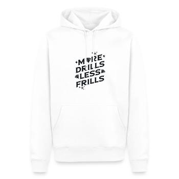 Diamond Painting Artist More Drills Less Frills - Männer Premium Bio Hoodie - Weiß - Vorne - Nico (187cm)