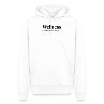 Wellness Definition Ruhe Entspannung Deko - Männer Premium Bio Hoodie - Weiß - Vorne - Nico (187cm)