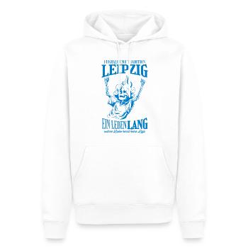 Leipzig Tradition Fußball Geschenk - Männer Premium Bio Hoodie - Weiß - Vorne - Nico (187cm)