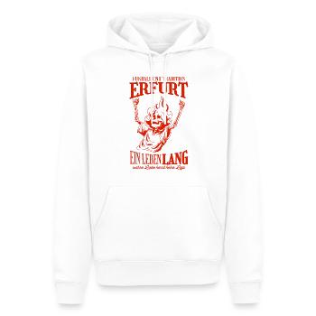 Erfurt Tradition Fußball Geschenk - Männer Premium Bio Hoodie - Weiß - Vorne - Nico (187cm)