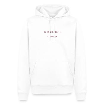 Heizungsspruch - Männer Premium Bio Hoodie - Weiß - Vorne - Nico (187cm)