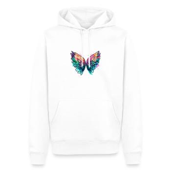 Engelsflügel,angelwings, Graffiti,bunt - Männer Premium Bio Hoodie - Weiß - Vorne - Nico (187cm)
