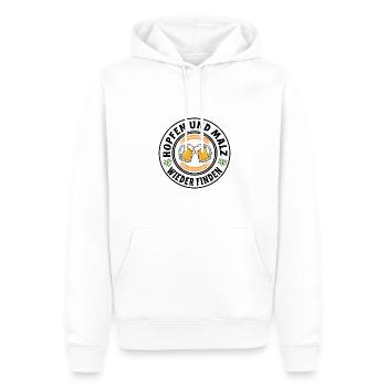 Finding hops and malt again beer lovers saying - Men’s Premium Organic Hoodie - white - Front - Nico (187cm)