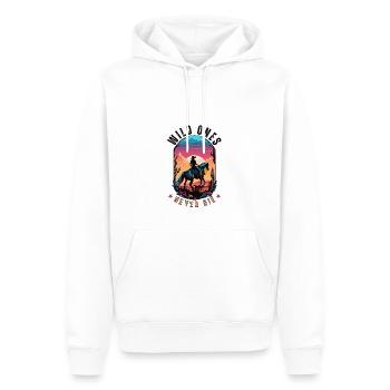 Wilde sterben nie - Männer Premium Bio Hoodie - Weiß - Vorne - Nico (187cm)
