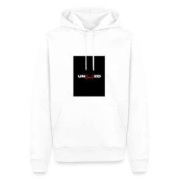 Unlimited Design - Männer Premium Bio Hoodie - Weiß - Vorne - Nico (187cm)