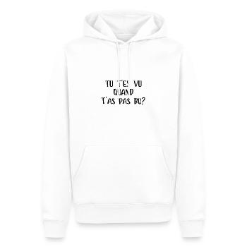 tu t'es vu quand t'as pas bu - Sweat à capuche Premium bio Homme - blanc - Devant - Nico (187cm)