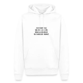 j'ai dégusté son foie - Sweat à capuche Premium bio Homme - blanc - Devant - Nico (187cm)