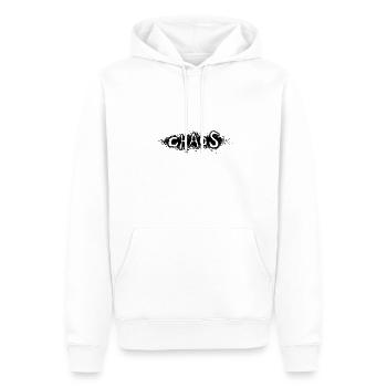 Chaos - Sweat à capuche Premium bio Homme - blanc - Devant - Nico (187cm)