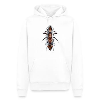 TECHNO INSECTE - Sweat à capuche Premium bio Homme - blanc - Devant - Nico (187cm)