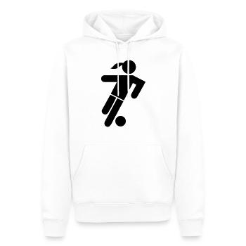Soccer Player Girl Icon - Männer Premium Bio Hoodie - Weiß - Vorne - Nico (187cm)