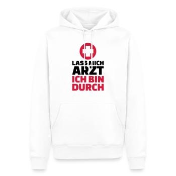 Arzt - Männer Premium Bio Hoodie - Weiß - Vorne - Nico (187cm)