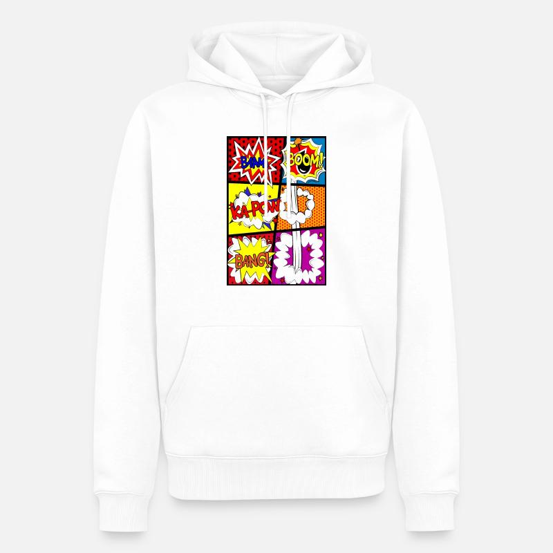 Comicstrip Comic Strip Comic - Sweat à capuche Premium bio Homme - blanc