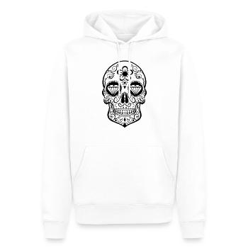 sugar skull pink - Männer Premium Bio Hoodie - Weiß - Vorne - Nico (187cm)
