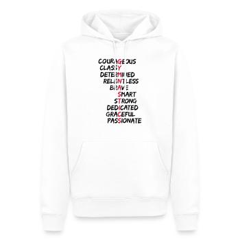 Gymnastique, motivation gymnastique - Sweat à capuche Premium bio Homme - blanc - Devant - Nico (187cm)