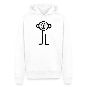 Strichmännchen einfach - Männer Premium Bio Hoodie - Weiß - Vorne - Nico (187cm)