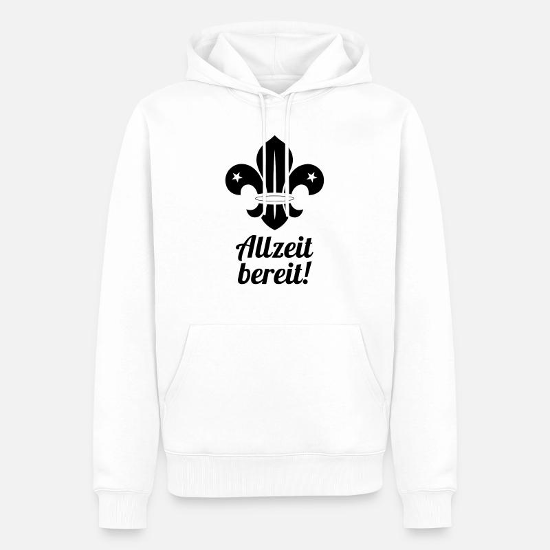 scout / scouting / scoutisme / guide - Sweat à capuche Premium bio Homme - blanc