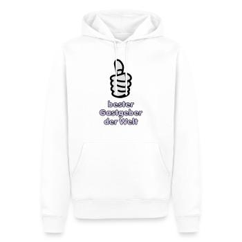 Vektorgrafik bester Gastgeber der Welt - Männer Premium Bio Hoodie - Weiß - Vorne - Nico (187cm)