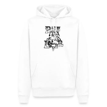 Amoureux de la douleur - Sweat à capuche Premium bio Homme - blanc - Devant - Nico (187cm)
