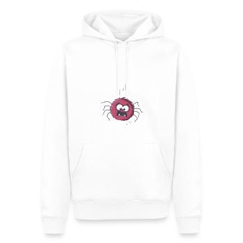 Araignée drôle de bande dessinée - Sweat à capuche Premium bio Homme - blanc - Devant - Nico (187cm)