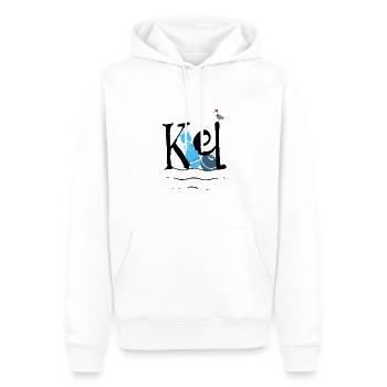 kiel am Hafen - Männer Premium Bio Hoodie - Weiß - Vorne - Nico (187cm)