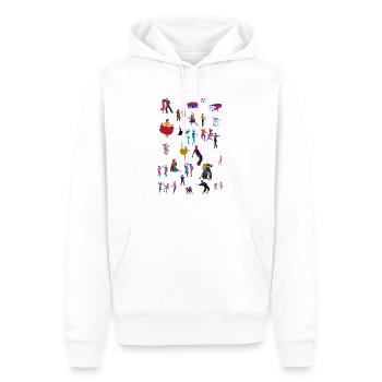 dance - Sweat à capuche Premium bio Homme - blanc - Devant - Nico (187cm)