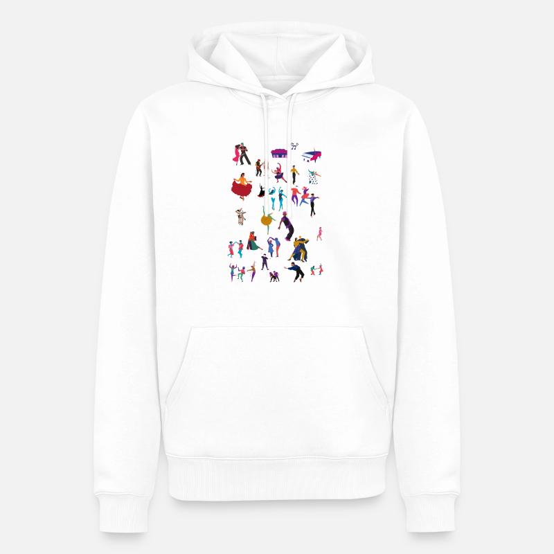dance - Sweat à capuche Premium bio Homme - blanc