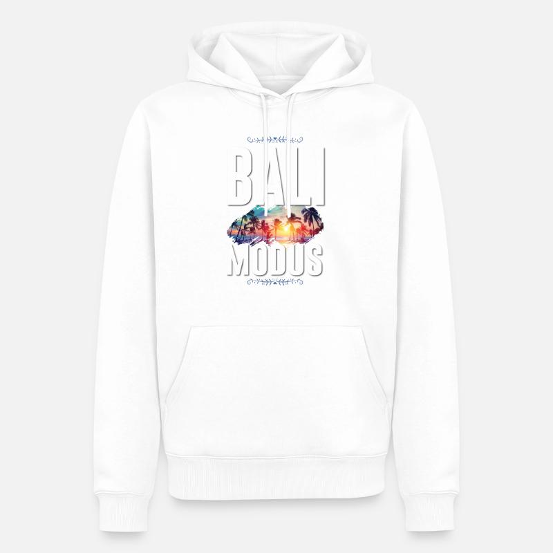 Bali Mode - Sweat à capuche Premium bio Homme - blanc