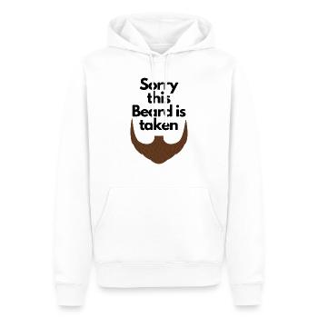 Sorry this Beard is taken - Men’s Premium Organic Hoodie - white - Front - Nico (187cm)