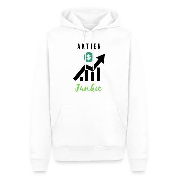 Aktien Junkie 1 - Männer Premium Bio Hoodie - Weiß - Vorne - Nico (187cm)